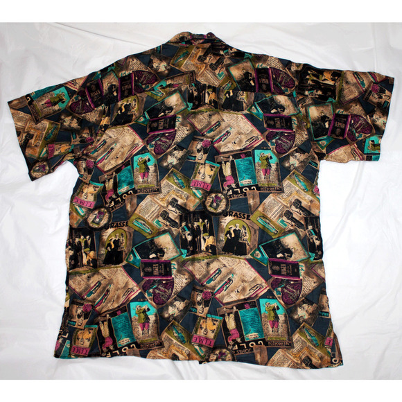 Robert Stock Men's Short Sleeve Button Front Shirt Size Large - Picture 3 of 5